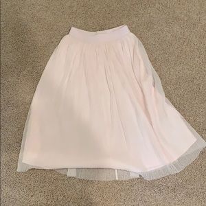 BCBG pink pleat skirt